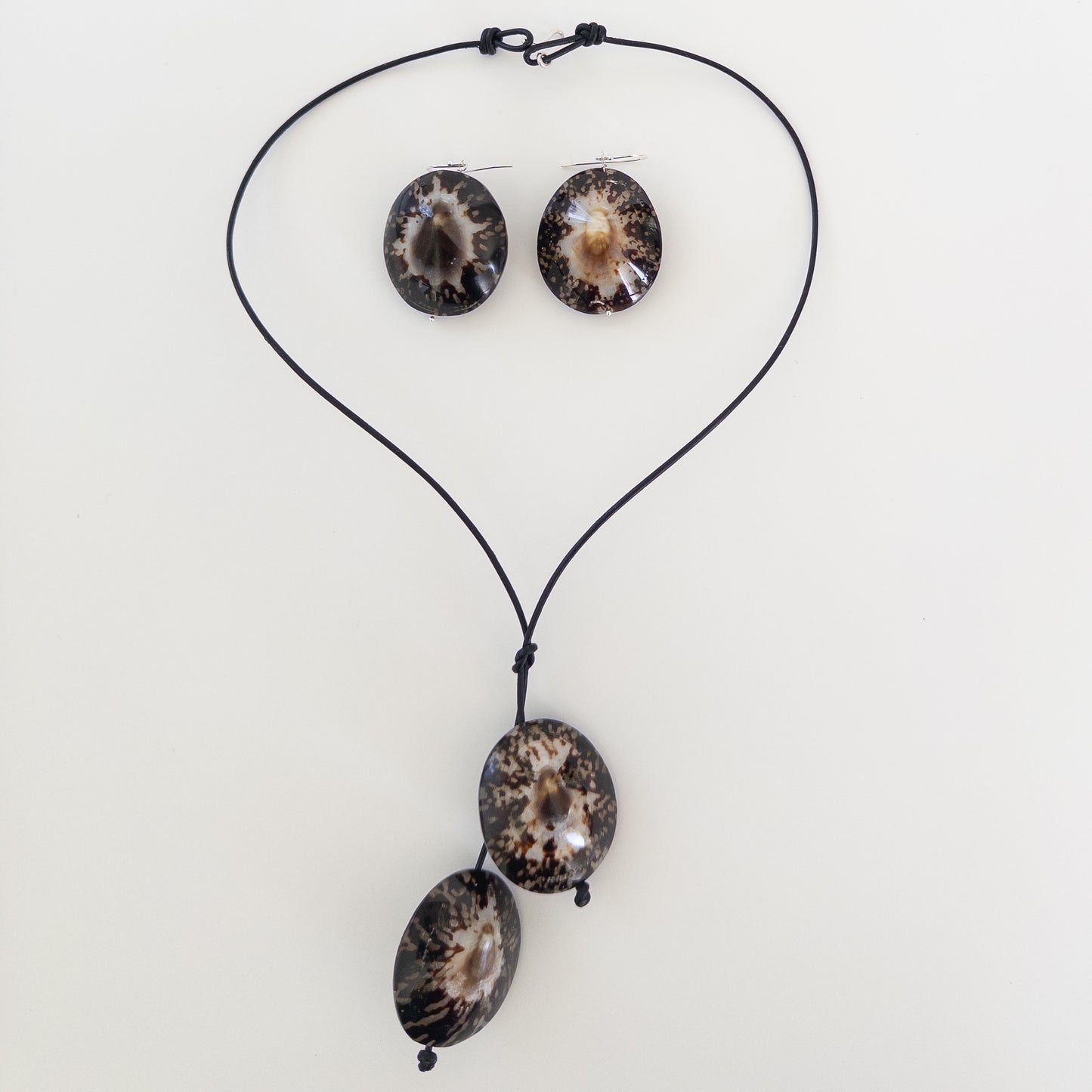 Double Owl Limpet Shell Necklace