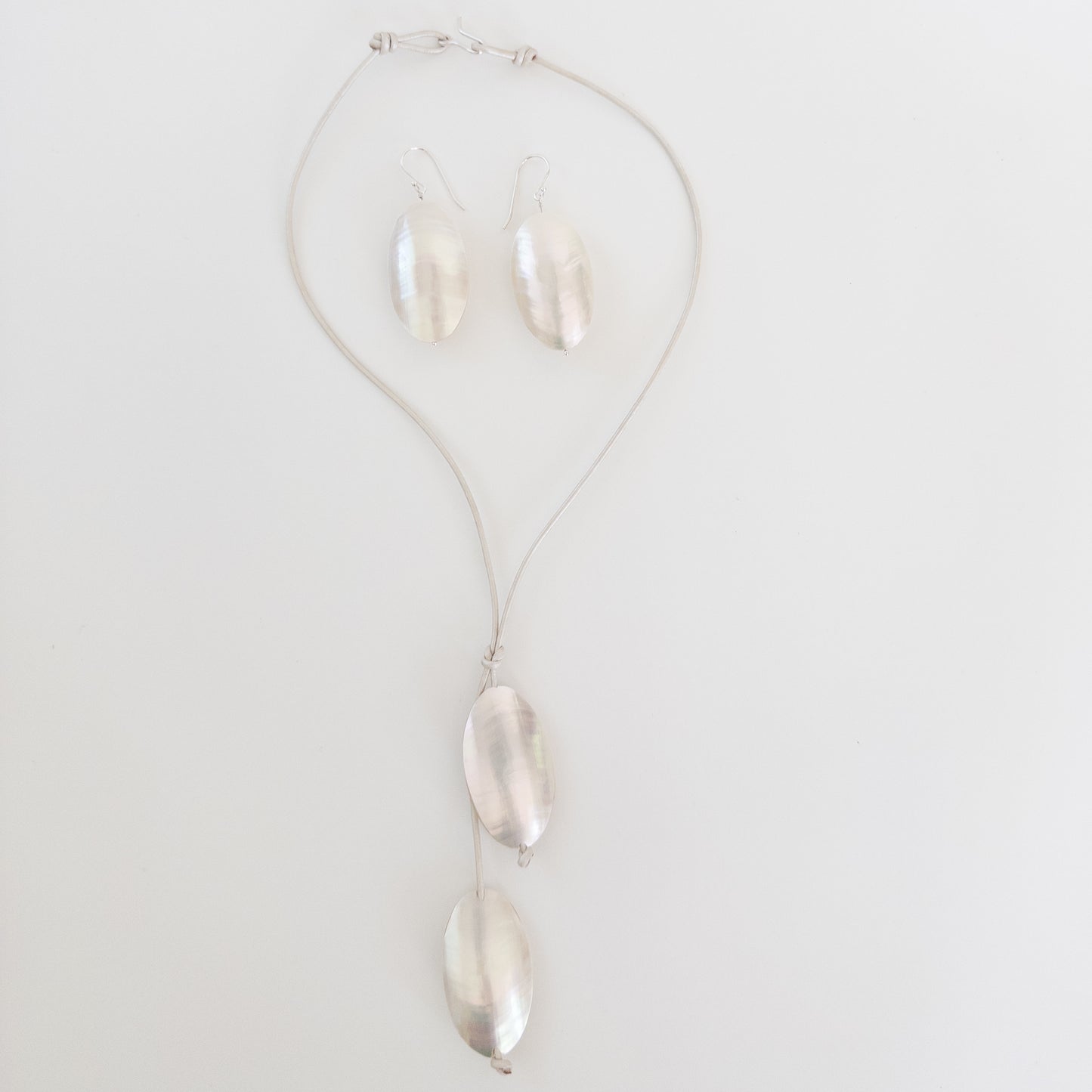 Oval Mother of Pearl Earrings