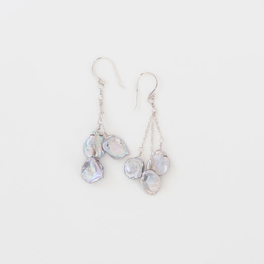 Keshi Pearl Coin Earrings