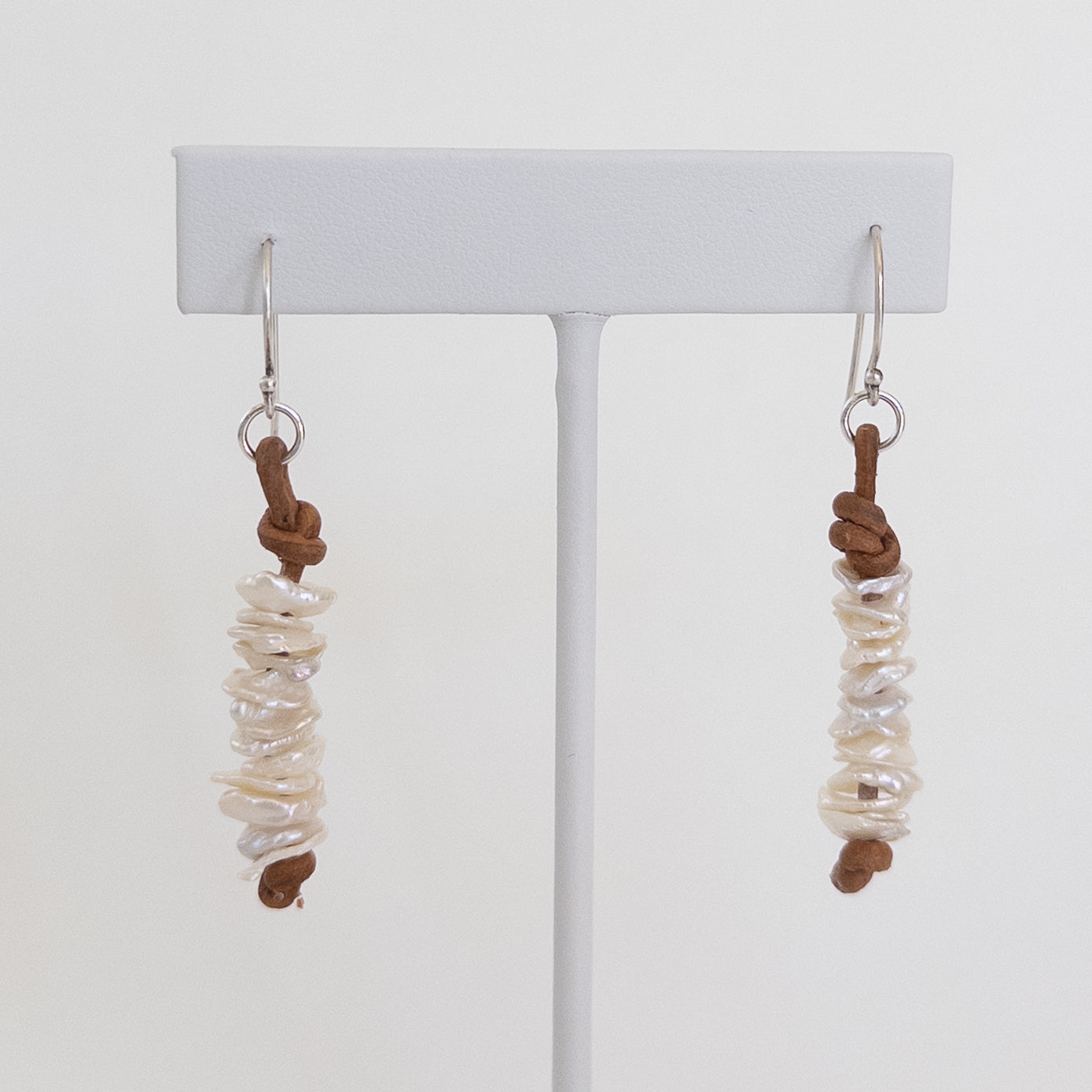 Freshwater Keshi Chip Pearl Earrings