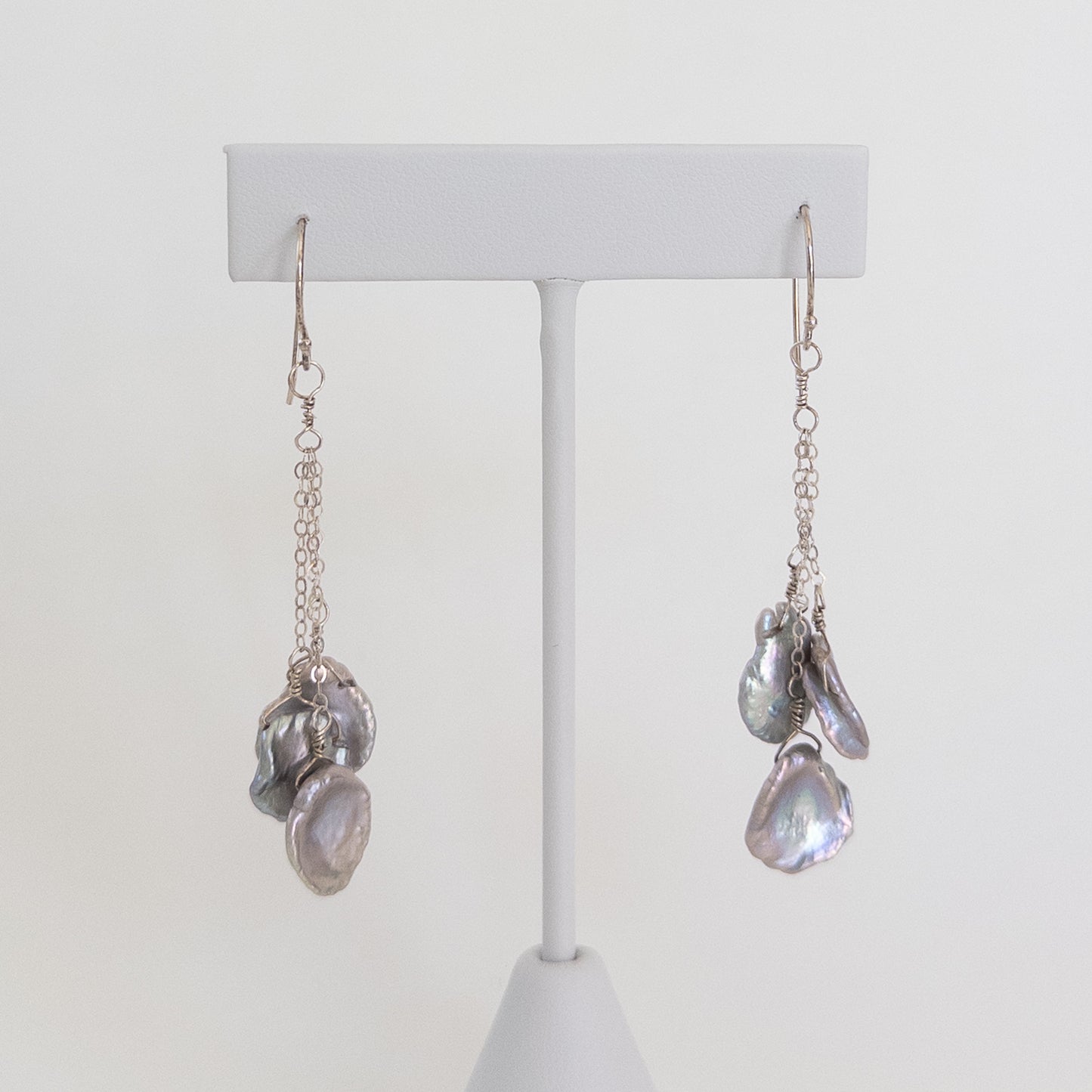 Keshi Pearl Coin Earrings