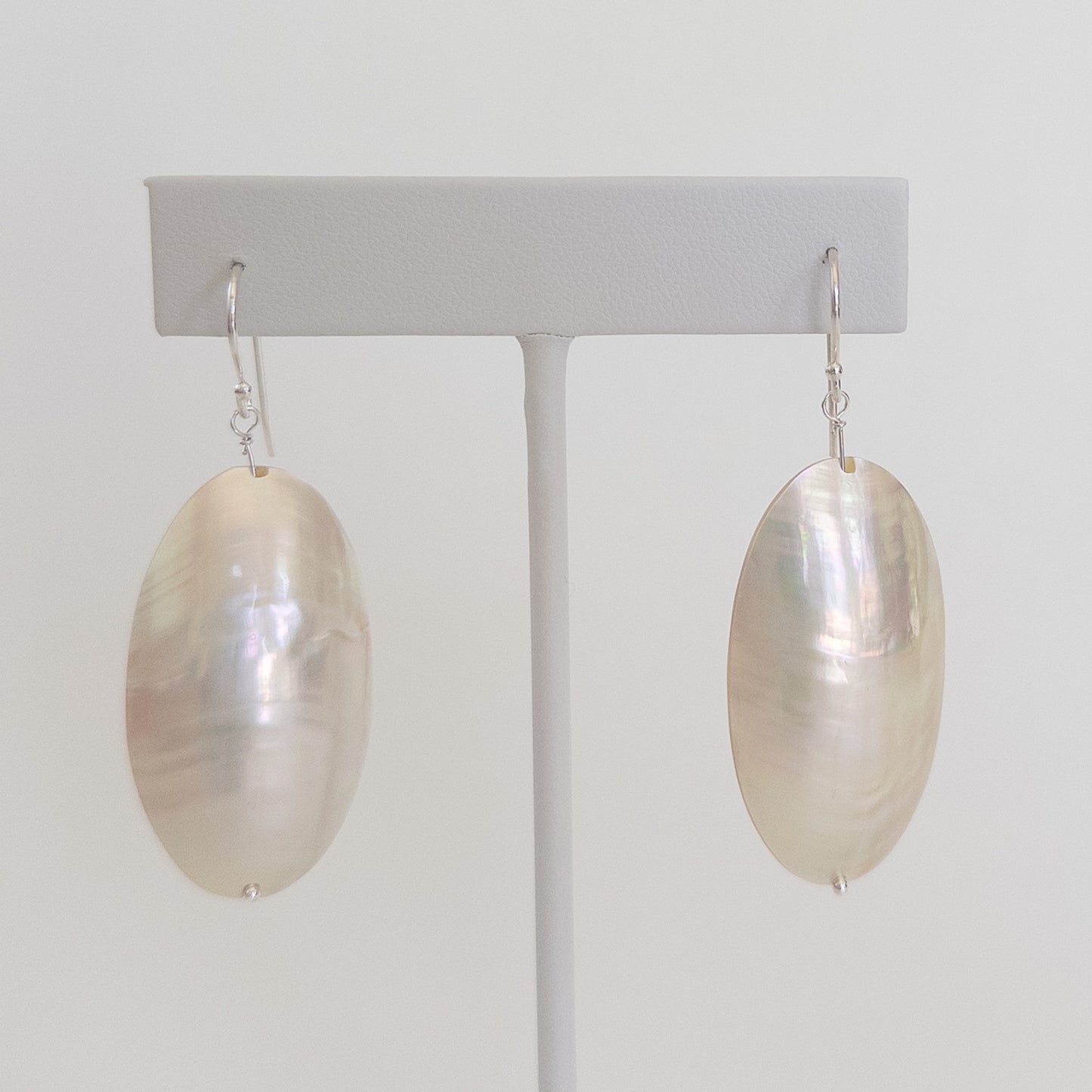 Oval Mother of Pearl Earrings