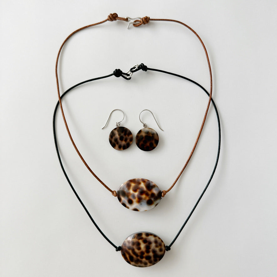 Tiger Cowrie Shell Earrings