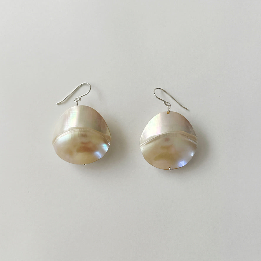 Round Mother of Pearl Earrings