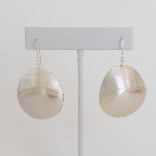 Round Mother of Pearl Earrings