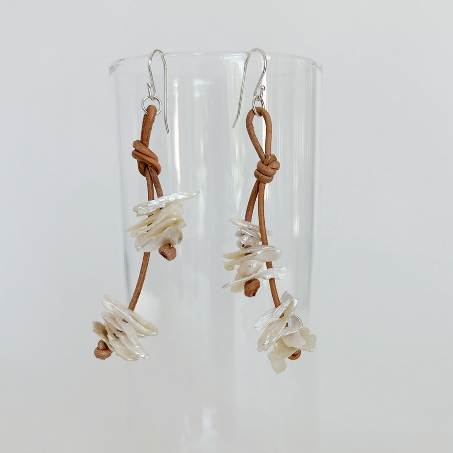 Freshwater Keshi Stick Pearl Earrings